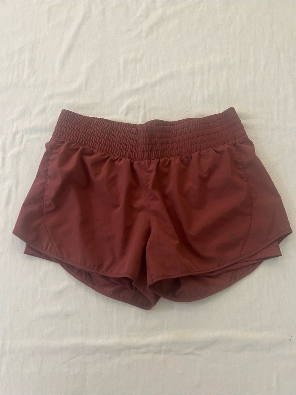 MPG Sport Womens Medium Mauve Running Shorts Lined Athletic Gym Workout